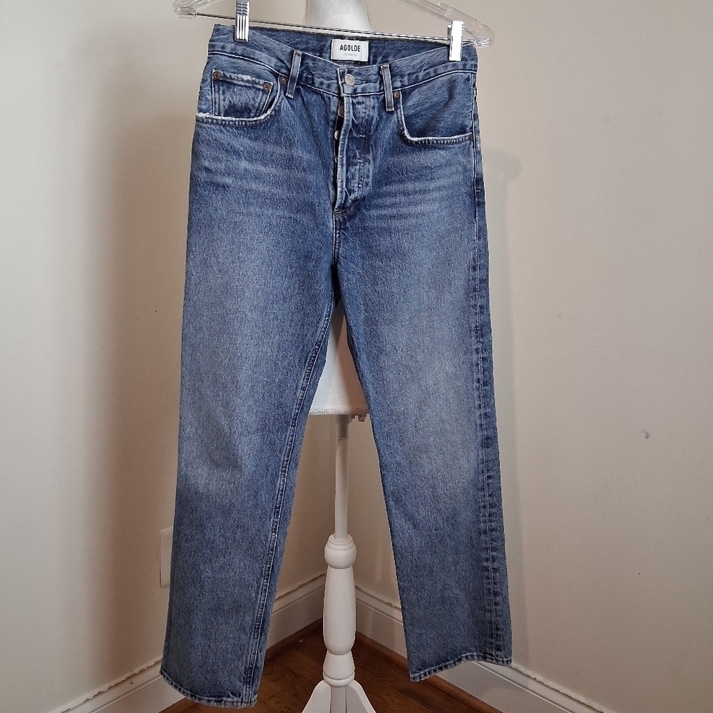 AGOLDE Ripley Mid Rise Straight Jeans in Forfeit Size 25 - Picture 8 of 11
